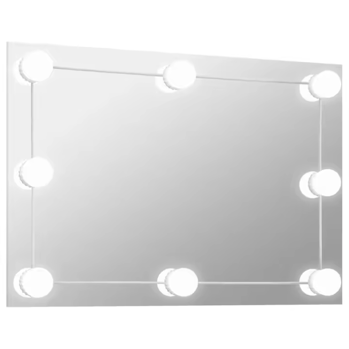 Espejo de pared con Luces LED rectangular de Vidrio, Espejo de maquillaje - 1