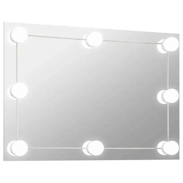 Espejo de pared con Luces LED rectangular de Vidrio, Espejo de maquillaje - 1
