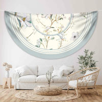 Mantel Redondo Impermeable a Cuadros Negro Y Blanco 63 Pulgadas Estilo Bohemio Con Limón Para Comedor Decoración De Hogar Y Fiesta - details 6