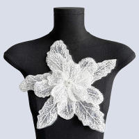 1PC Parche Bordado De Flores Colorido 3D Con Lentejuelas Y Encaje Para Ropa Aplicaciones De Tela Bordadas Con Diamantes Tamaño 28cmx30cm - details 28