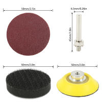 Kit De Discos De Arena 300Pcs 50mm 60-3000 Grit Para Taladro Herramientas De Polido Con Placa De Apoyo Para Metal Y Madera - details 2