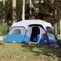 vidaXL Tienda Familiar con LED 9 Personas Apertura Rápida Toldo Carpa Color Azul,  Gris claro y naranja,  Verde y mas - details 0