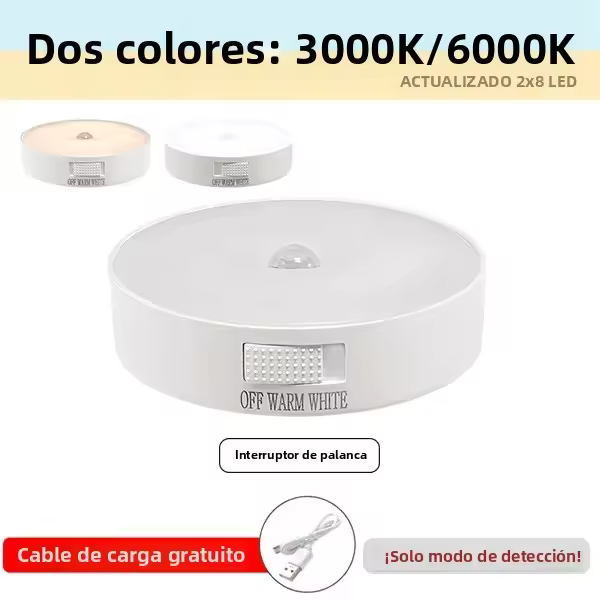 Lámpara LED Recargable Con Sensor De Movimiento Para Decoración De Habitaciones Pasillos Y Armarios Luz Nocturna Para Dormitorio - 1
