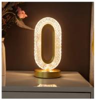 Lámpara De Mesa LED De Cristal Con Control Remoto Y Toque Iluminación De Dormitorio Decoración De Sala De Estar Luz De Escritorio Recargable Y Dimmer Sin Fin - details 11