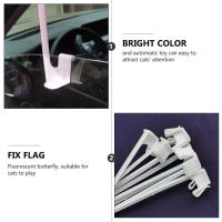 10pcs Marco De Bandera Para Vehículo Plástico Poles De Ventana De Coche Sin Banderas Blanco Accesorios Para Automóvil - details 7