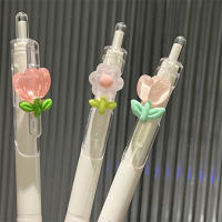 2 PCS Rotuladores De Gel Kawaii Con Diseño De Flores ST Tip Para Oficina Y Escuela Plástico 0.5mm Escribir Suavemente - details 3