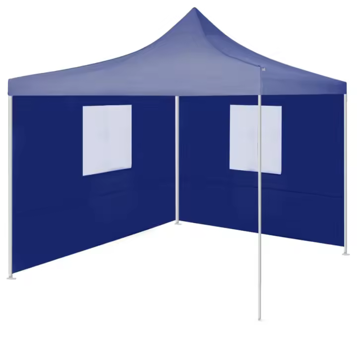 vidaXL Carpa plegable profesional con 2 paredes acero azul 2x2 m - 1