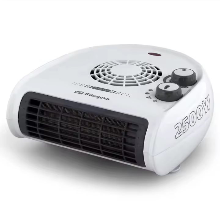 Orbegozo FH 5030 - calefactor horizontal, termostato regulable, posición ventilador, luz de control, rejilla central giratoria, 2500 W - 1