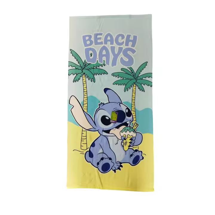 Toalla de Microfibra Disney Stitch Azul- Lilo & Stitch- Producto oficial Disney - Secado rápido con tus Personajes Favoritos como Mickey y Stitch - Toalla de Playa y Baño Multiusos - Mommata - 1
