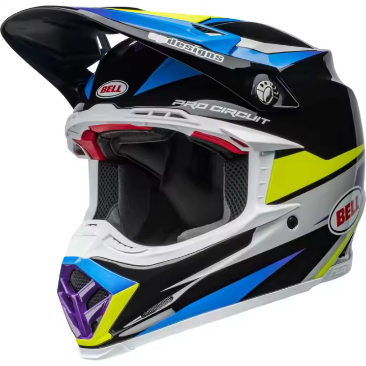 Casco BELL Moto-9S Flex - Pro Circuit 24 Gloss Black/Blue talla L - 1