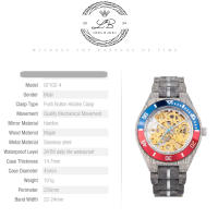 Reloj mecánico automático LB RELOJES para hombre, diseño esqueleto madera arce 3ATM - details 0