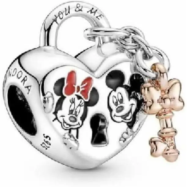Pandora Abalorio de plata de ley y chapado en oro rosa de 14 quilates con mezcla de metal único de personajes，Incluye Caja Original - 1