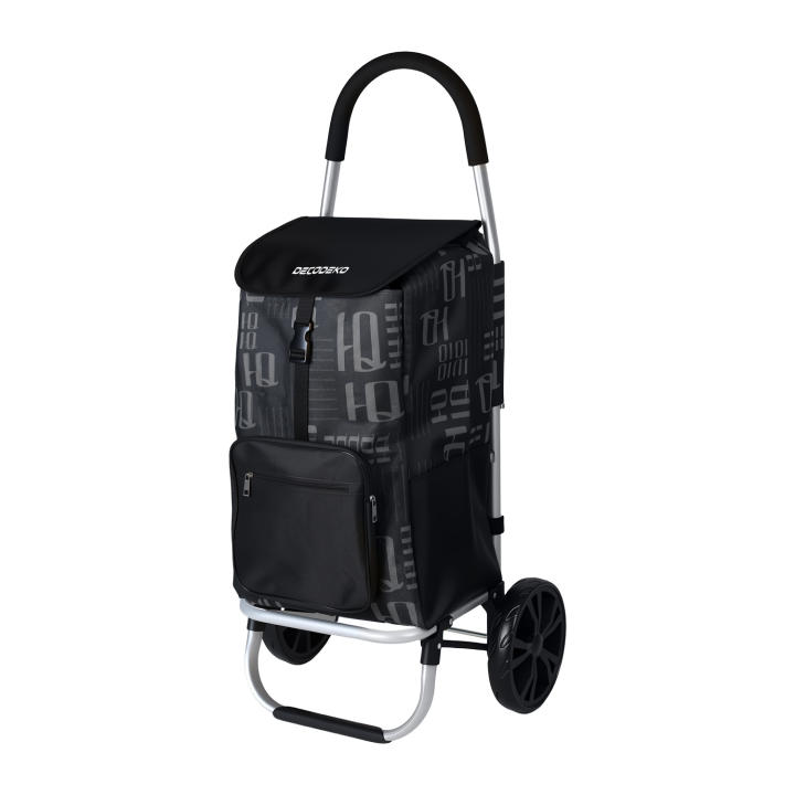 DECODEKO-Carrito de compra plegable ligero, carrito de supermercado, bolsa oxford, diseño compacto, carrito de compra de dos ruedas con bolsa extraíble, carrito portátil, 40 litros.
