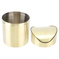 Mini Contenedor De Basura Para Encimera Ahorrador De Espacio Antihuella Acero Inoxidable 304 Para Escritorio En Oficina - details 6