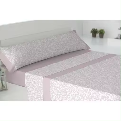 Juego de sábanas ligero , suave, fresco. Gris, Juego de Cama 100% Microfibra tacto Satén. Cama de 150.  Primavera, Verano. Dormitorio Elegante, Alegre, Colorido,Luz. - 1