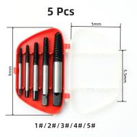 Extrayente De Tornillos Rotos 5/6/8 Piezas Acero Duradero Fácil De Usar Herramienta Para Remover Tornillos Dañados Y Bolts Centro De Buey - details 4