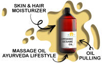 Aceite de Sésamo Orgánico Prensado en Frío, Uso Cosmético, Masajes Ayurvédicos, Desmaquillante Natural, Tratamiento Capilar, DIY, Neutro - B.O.T cosmetic & wellness - details 4