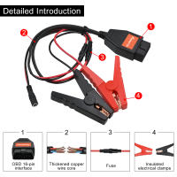 Aermotor Suministro De Energía Herramienta Conectores De Batería Protector De Memoria De Automóvil Para OBDII 2en1 Emergencia - details 1