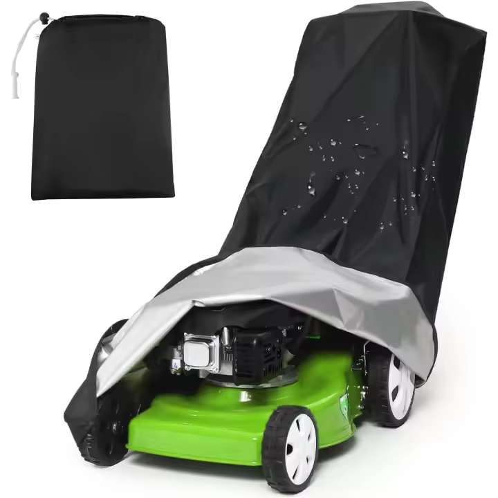 Funda impermeable para cortacésped - Tejido de poliéster 210D, resistente para exterior/interior (193 x 64 x 112 cm) - 1