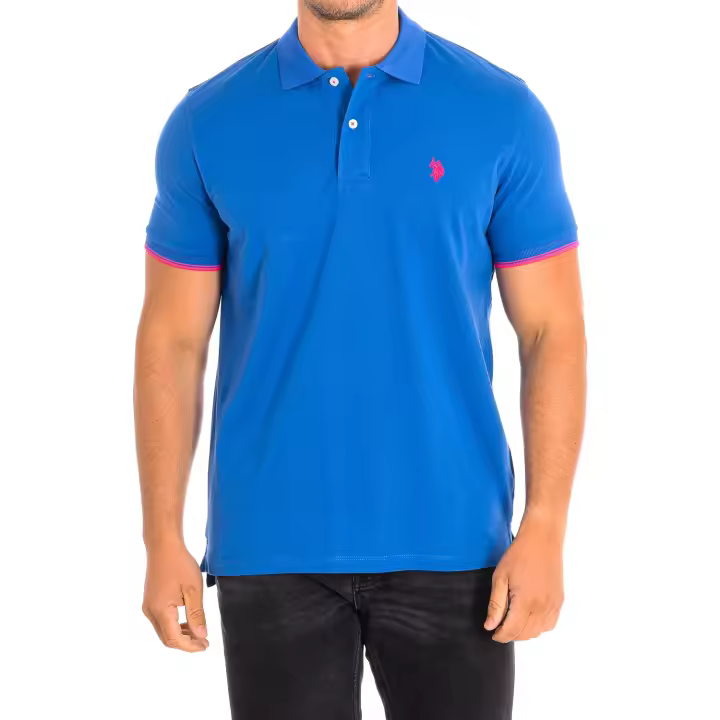 U.S. Polo Assn.-Polo Manga Corta LORN cuello de solapa a contraste 62235 para Hombre - 1