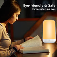 Lámpara De Noche Inteligente Con Toque Sensible RGB Recargable Para Dormitorio Lámpara De Mesa Cómoda Con Cambio De Color Apto Para App Dimmable - details 10