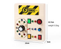 Tablero De Ocupaciones Para Bebés Montessori Con Interruptores LED Juguete Sensorial De Madera Juegos Para Niños Regalos Educativos - details 11