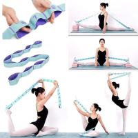 Stretching Straps Hamstring Stretcher Device Elastic Exercise Band Yoga Mat Carrying Straps Leg Exercise Equipment Stretching Strap With Loops For Fle - details 0