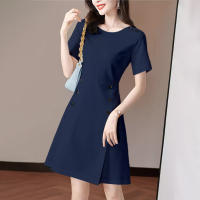 ZANZEA Vestido Elegante Para Mujer Oficina Estilo Coreano Vintage Manga Corta Cintura Ajustada Vestido Mini Verano A-Line Para Fiesta - details 6