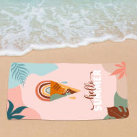 Toalla de playa de terciopelo de doble cara de 80 x 160 cm con diseño de helado, de secado rápido, con estampado de microfibra. - details 10