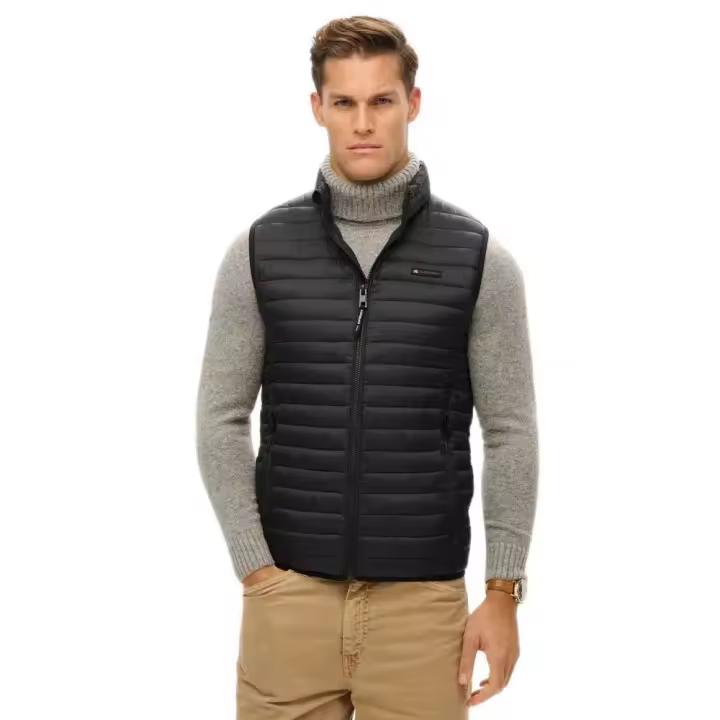 Ropa hombre Chalecos Superdry Chaleco Fuji Lite Negro - 1