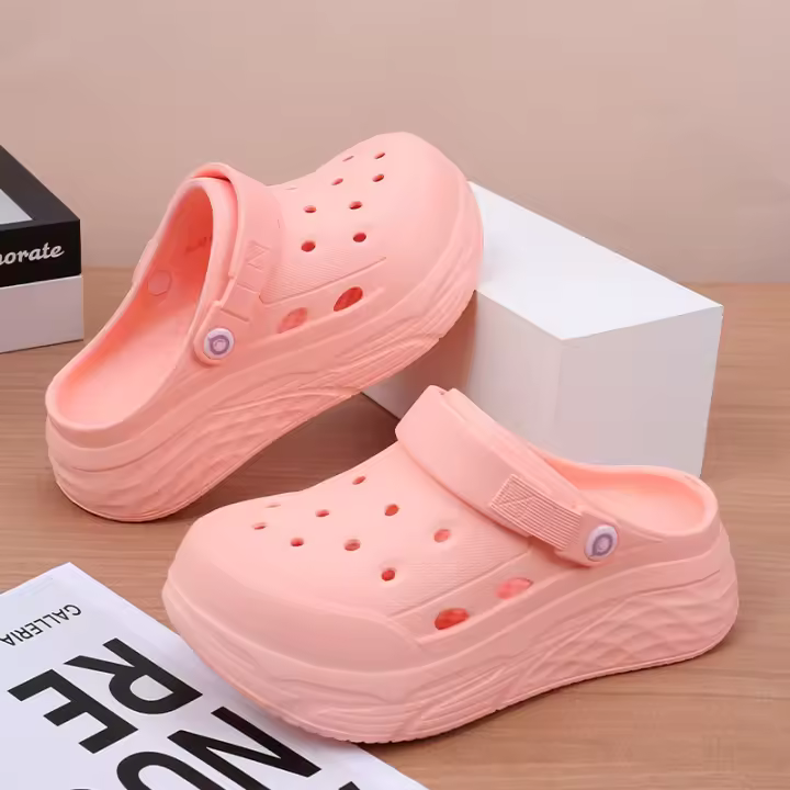 Sandalias De Verano Para Mujer Con Plataforma Y Bajo Medio EVA Suave Cierre SLIP-ON Abiertas Delanteras Para El Hogar Jardín Playa - 1