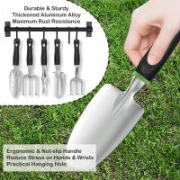 Herramientas de jardinería, juego de 11 herramientas de acero inoxidable, caja de regalo con bolsa de herramientas resistente - details 2