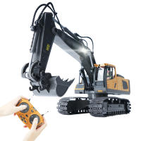 Excavadora RC 1/20 2.4GHz 11CH Vehículo De Construcción Para Niños Juguete Educativo Con Luz Y Música Control Remoto a Distancia De 30m ABS Li-battery - details 0
