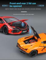 Modelo De Coche De Escala 1:24 Lamborghini Aventador En Aleación Con Efectos De Sonido Auténticos Regalo Perfecto Para Niños Y Enthusiasts De Los Coches - details 9
