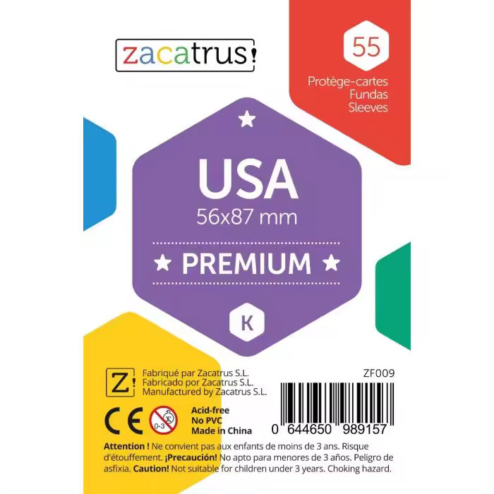 Fundas USA premium 56x87mm Zacatrus (55 uds) Fundas Zacatrus - 1