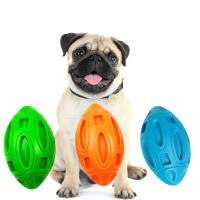 Juguetes Para Perros Bola De Rugby De Goma Resistente Al Desgaste Juguete Interactivo Para Morder Al Aire Libre Promueve La Vocalización Y El Dientesamiento - details 0