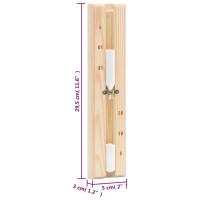 vidaXL Higrotermógrafo y reloj de arena para sauna 2 en 1 madera pino - details 7