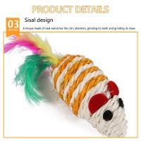 Juego De Juguetes Para Gatos Pack De Variedad Con Ratón De Sisal Bola Con Campana Y Palito Divertido Para Mascotas Suministros Para Gatos - details 9