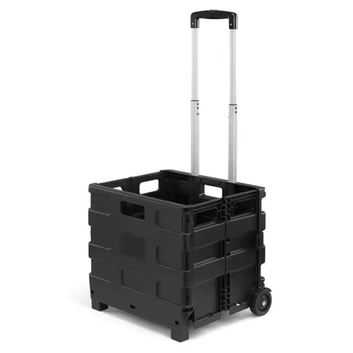 Carro de Busta plegable, de Busta Scooter, vagón multiquonal con Ruedas Hasta 20 kg, Negro - 1