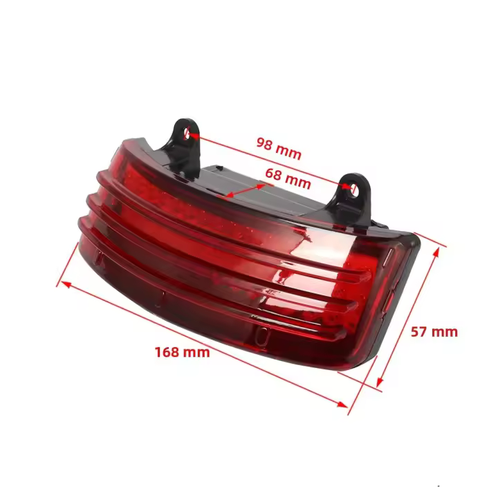 Luz Tricolor Roja Y Nublada LED Para Cola De Motocicleta Harley Electra Street Road Glide 2014-2019 Pieza De Carenado Trasero - 1