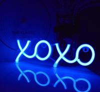 LED Neón XOXO Amor Luces Strip De Neón Para Decoración De Boda Jardín Habitación Dormitorio Decoración De Pared Regalo De Fiesta Noche - details 4