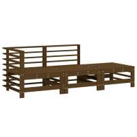 vidaXL Juego de muebles de jardín 3 pzas madera maciza de pino Pino natural, Pino blanco, Pino gris Conjunto Terraza Muebles Jardín Exterior Juego de Muebles de jardín Mueble Jardín Exterior Muebles de Salon Exterior - details 1