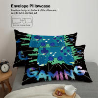 Juego De Sábanas Con Patrón De Control Remoto De Juego 3 Piezas Funda De Edredón Y 2 Fundas De Cojines 100% Poliéster 90gsm - details 13