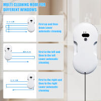 Robot limpiador de ventanas automático con doble spray ABS motor sin escobillas 2800Pa gran succión 3 modos limpieza protección cortes energía 20min cuerda seguridad para vidrios altos limpiacristales eléctrico con depósito 50ml y control remoto - details 3
