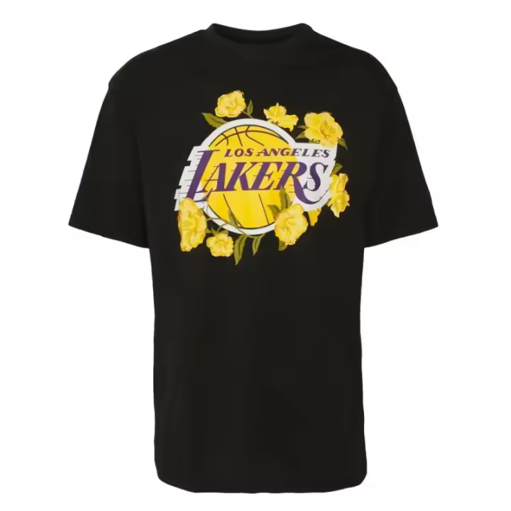 Camiseta Lakers "Floral Graphic" Oversized New Era en Negro NEW ERA - 1