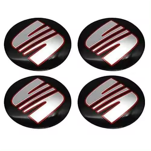Embellecedor Para Llanta Compatible Con Seat 56 Mm (4 Uds) Negro - 1