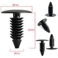 50PCS Clips De Nylon Para Automóvil Con Agujero De 8mm Retenci\u00f3n Universal Para Parachoques Y Guardabarros De Coche Tornillo Pl\u00e1stico - details 0
