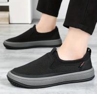 Zapatos De Deporte Para Hombre Verano Transpirables Mocasines Ligeros De Malla Slip-on Para Caminar Nuevo En Venta - details 12