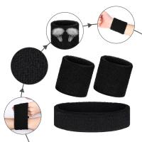 Conjunto de muñequeras para el sudor, de Algodón suave, para fitness, de rápida absorción, ideales para fútbol, unisex. Un gran regalo. - details 0