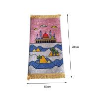 Alfombra De Oración Para Niños Alfombra De Adoración Padded Para Niños Regalo De Ramadan Alfombra De Salat De Dibujo Animado Antideslizante Suede - details 5